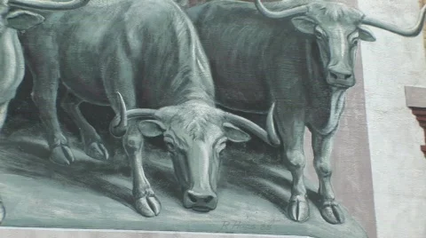 Chisolm trail mural Stock Footage 537436