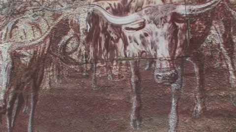 Chisolm trail mural Stock-Footage 537445
