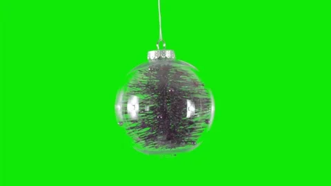 Chistmas Glass Sphere Pendulum Stock Footage 143754701