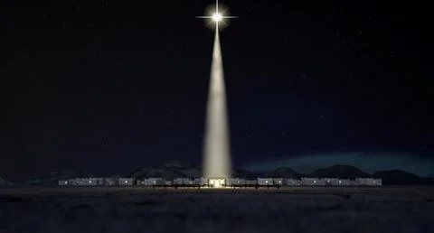 Chistmas stable in bethlehem Stock Illustration