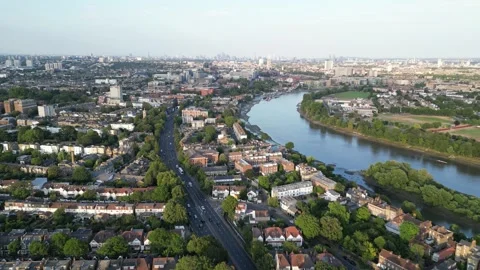 Chiswick by the river, Hammersmith, Barnes, 31st July 2026, 3pm Stock Footage 340661353