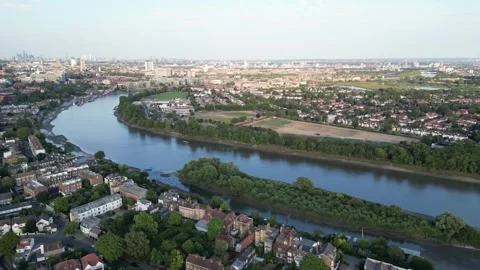Chiswick by the river, Hammersmith, Barnes, 31st July 2026, 3pm Stock Footage 340661409