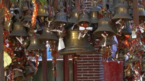 Chitai Golu Devta Temple | Famous Hindu Bell Temple in Almora, Stock Footage 311040852