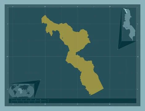 Chitipa, Malawi. Solid color shape 库存插图