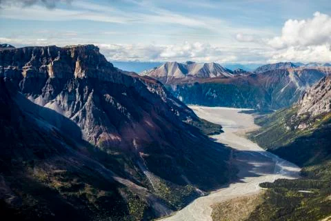 Chitistone River From the Air Stock Photos