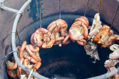 Chitterlings grill Stock Photos