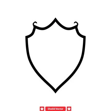 Chivalrous Mark  Noble Shield Emblem Resonating with Honor Stock Illustration