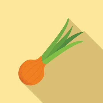 Chive vegetable icon flat vector. Chinese herb Illustrazione stock