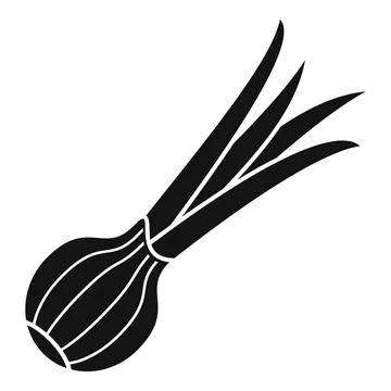 Chive vegetable icon simple . Chinese herb Stock Illustration