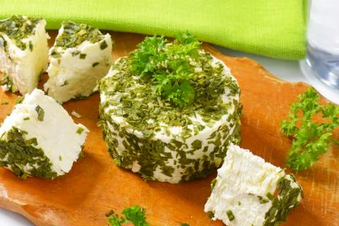 Chives cheese Stock Photos