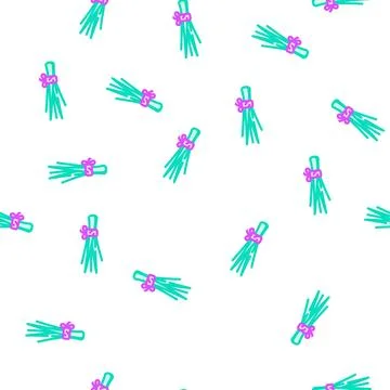 Chives onion vector seamless pattern Stock Illustration