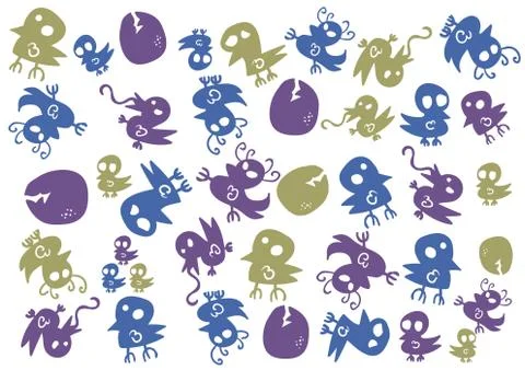 Chix background Stock Illustration