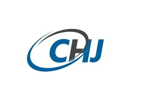CHJ letter creative modern elegant logo design Illustrazione stock