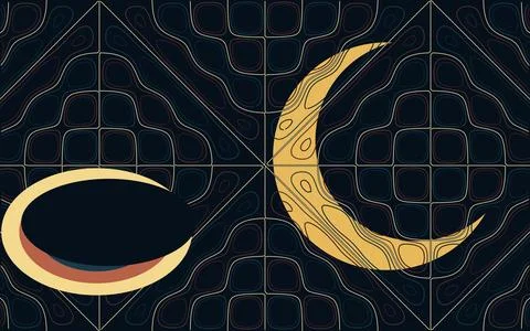 Chladni Eclipse Abstract Geometric Pattern Background 库存插图
