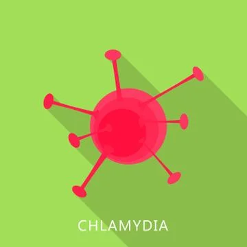 Chlamydia icon, flat style Illustrazione stock
