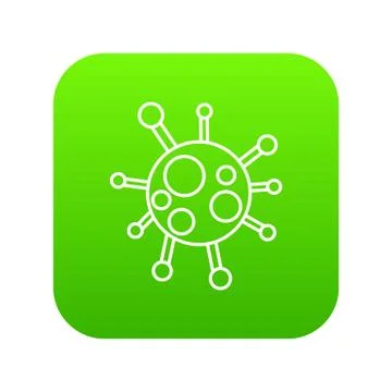 Chlamydia virus icon green Illustrazione stock