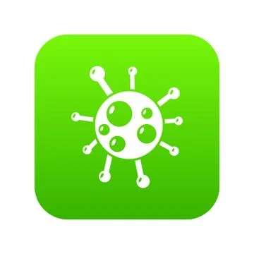 Chlamydia virus icon green vector Illustrazione stock