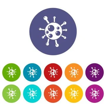 Chlamydia virus icons set vector color Illustrazione stock