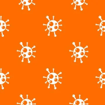 Chlamydia virus pattern vector orange Stock Illustration