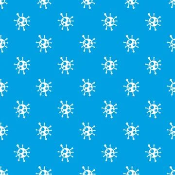 Chlamydia virus pattern vector seamless blue Illustrazione stock