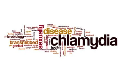 Chlamydia word cloud concept Illustrazione stock