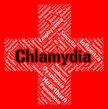 Chlamydia Word Represents Sexually Transmitted Disease And Std Stock Illustration