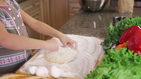 Chld kneading dough 스톡 동영상 51713678