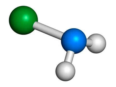 Chloramine disinfectant molecule イラスト素材
