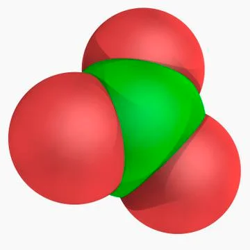 Chlorate ion molecule Stock Illustration