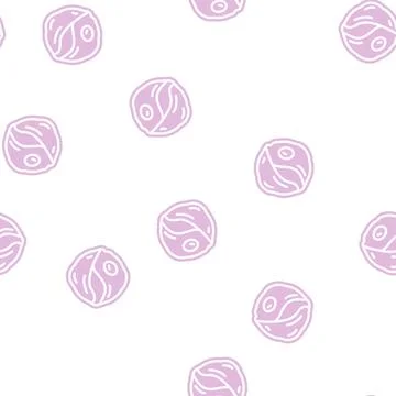 Chlorella seaweed glyph vector seamless pattern Illustrazione stock
