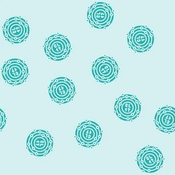 Chlorine atom bleach glyph vector seamless pattern Stock Illustration