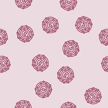 Chlorine atom bleach line vector seamless pattern イラスト素材