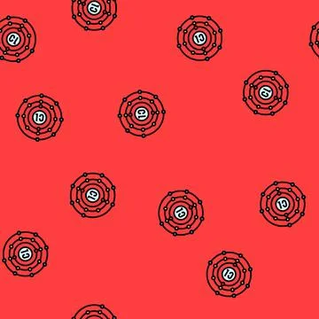 Chlorine atom bleach vector seamless pattern Illustrazione stock