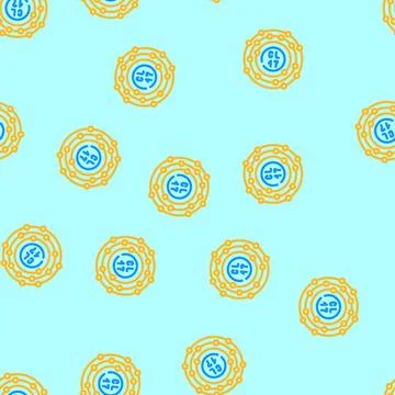 Chlorine atom bleach vector seamless pattern イラスト素材