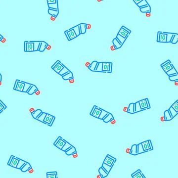 Chlorine bleach vector seamless pattern Stock Illustration