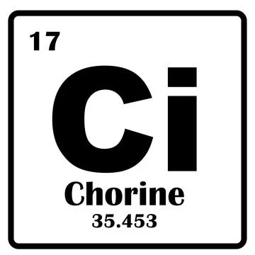 Chlorine element icon Stock Illustration