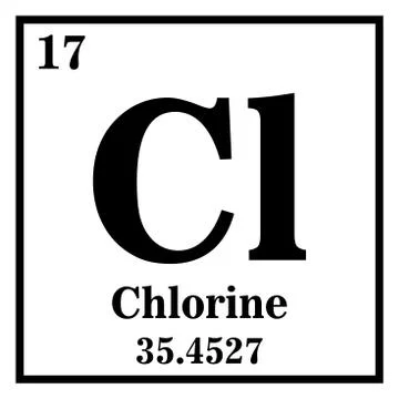 Chlorine Periodic Table of the Elements Vector illustration eps 10 Stock Illustration