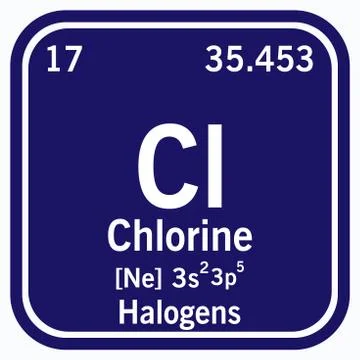 Chlorine Periodic Table of the Elements Vector illustration eps 10 イラスト素材