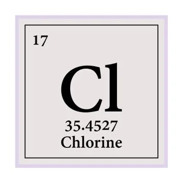 Chlorine Periodic Table of the Elements Vector illustration eps 10 Stock Illustration