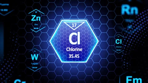 Chlorine(Cl) Periodic Element Stock Footage 314223746