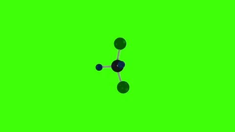 Chlorofluorocarbon Molecule or Particle Floating in Microscopic World - Over Stockbeeldmateriaal 337955179