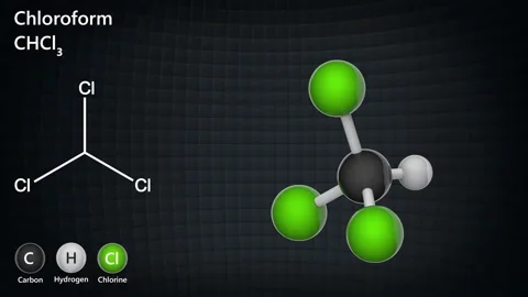 Chloroform. CHCl3. Seamless loop. Stock Footage 154734708