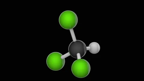 Chloroform. CHCl3. Seamless loop. RGB + Alpha (Transparent) channel Stock Footage 154734716
