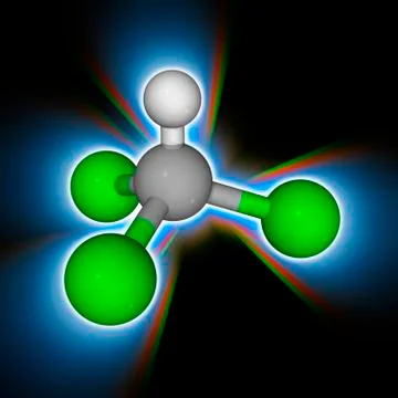 Chloroform organic compound molecule Ilustração Stock