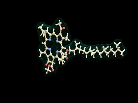 Chlorophyll molecule . Surface and ball and stick model Stock Footage 77259116
