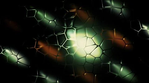 Chloroplast under a microscope, cell division. Motion. Abstract visualization of Stock Illustration