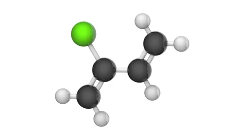 Chloroprene. C4H5Cl. Seamless loop. White background Stock Footage 154244865