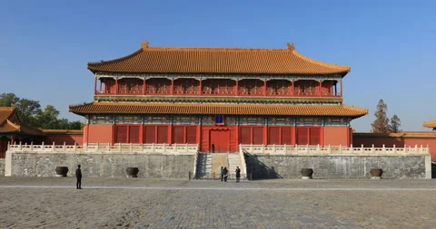 CHN2001881: Pavilion of Glorifying Righteousness in the Forbidden City Stock Footage 170396946
