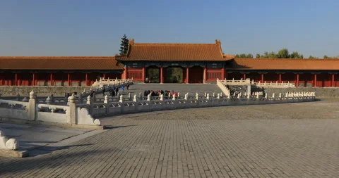 CHN2001885: Gate of Prosperous Harmony (Xiehe Men) in the Forbidden City Stock Footage 170397108