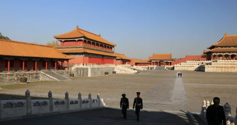 CHN2001889: Pavilion of Glorifying Righteousness in the Forbidden City Stock Footage 170397309